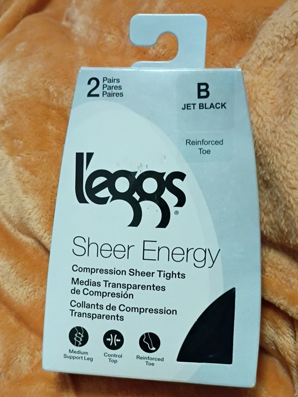Sheer Energy Compression Sheer Tights - Jet Black (2 Pairs)